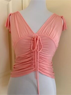 BLUMARINE DRESSY TOP PEACH COLOR IT42/6US